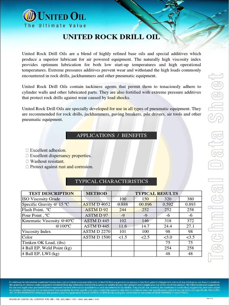 ROCK DRILL OIL Series PDF PDF