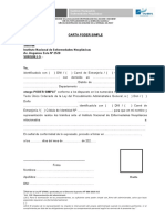 Formato de Carta Poder Simple