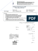 Soal PTS Ganjil Bahasa Arab 7 Madinah