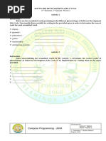 1st Sem 1st QTR - Week 2 Module in Computer Programming JAVA - Modular 14 Pages