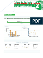 Grafico de Barras y Lineas para Segundo Grado de Secundaria