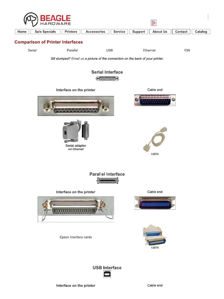 Comparison of Printer Interfaces PDF