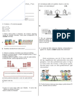 Atividade Envolvendo Equações - 7ºano