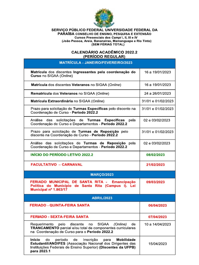 calendario 2922 | PDF