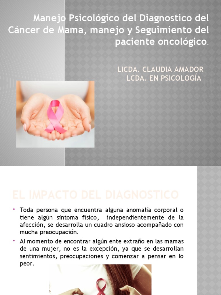 La Importancia Del Acompañamiento Psicologico en Pacientes Oncologicos ...