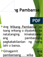 Wikang Pambansa