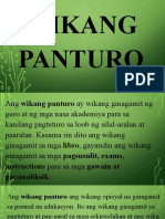 Wikang Panturo at Wikang Opisyal