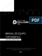 Manual de Equipo Topografico Guia para P PDF