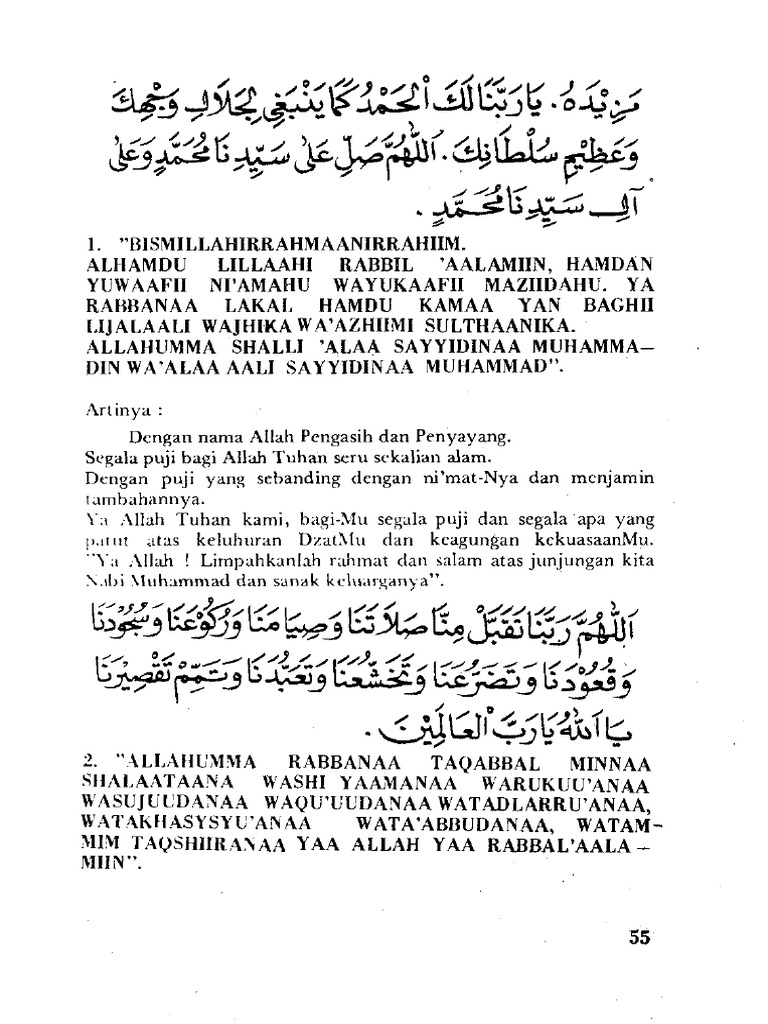 Doa Kesejahteraan Keluarga dalam Islam | PDF | Kajian Bahasa Asing ...