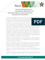 Aplicación de Fundamentos para Tecnología de Motores Eléctricos de Corriente Alterna, Sincrónicos de Imanes Permanentes