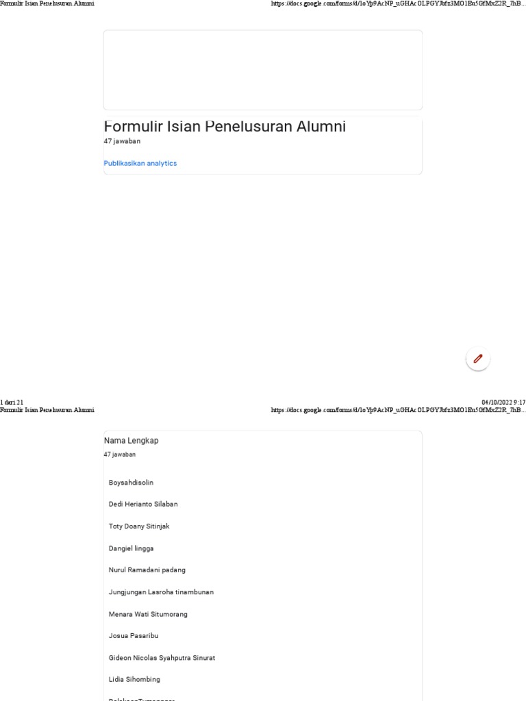 Alumni Tracking Survey Form | PDF