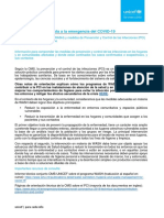 SPANISH WASH COVID 19 Infection Prevention and Control in Households and Communities 2020