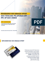 UNSADA - NIK NPWP & Pelaporan SPT Tahunan Wajib Pajak Orang Pribadi PDF
