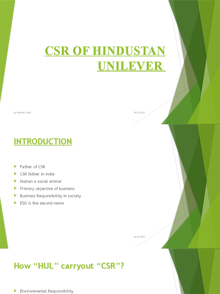 HUL's CSR Strategies and Impact | PDF | Business Economics | Unilever