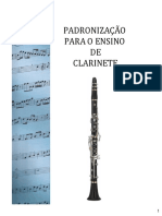 Padronização para Ensino Clarinete