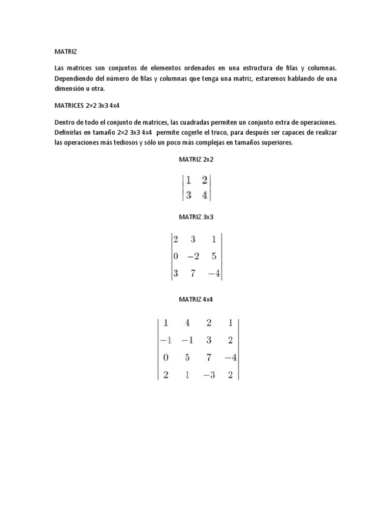 Aplicaciones y Métodos de Matrices | PDF | Matriz (Matemáticas ...