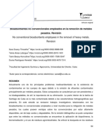 Bioadsorbentes No Convencionales Empleados en La Remoción de Metales Pesados (2022)