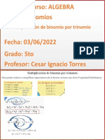 Clase 10 (Multiplicacion de Binomios Por Trinomio)