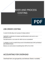 JOB AND PROCESS COSTING