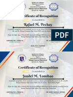 Bolingit NHS Recognition Certificates