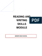 Reading and Writing Module Reference
