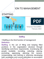 Introduction To Management Staffing Chapter 4 Yohannes
