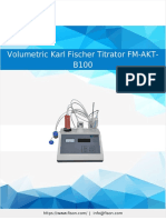 Volumetric Karl Fischer Titrator FM AKT B100 PDF