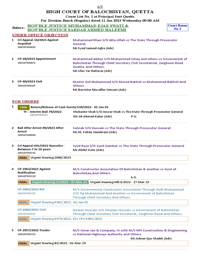 Division Bench PDF Pakistan