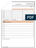 Meeting Minutes Format