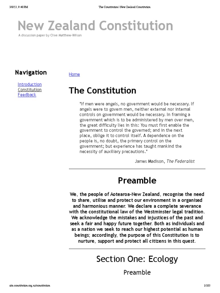 The constitution new zealand constitution pdf discovery law