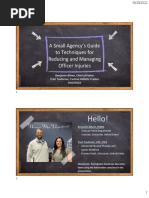 Small Agency's Guide To Officer Injuries