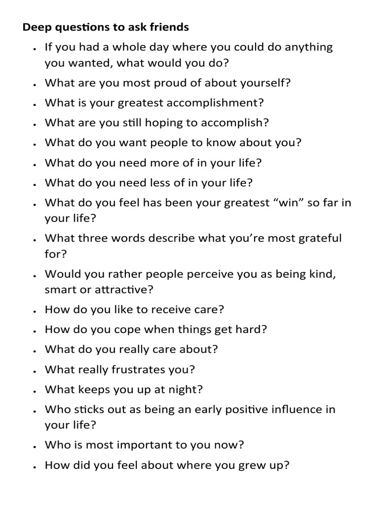 80 fun questions to ask your friends to get to know them on a deeper level