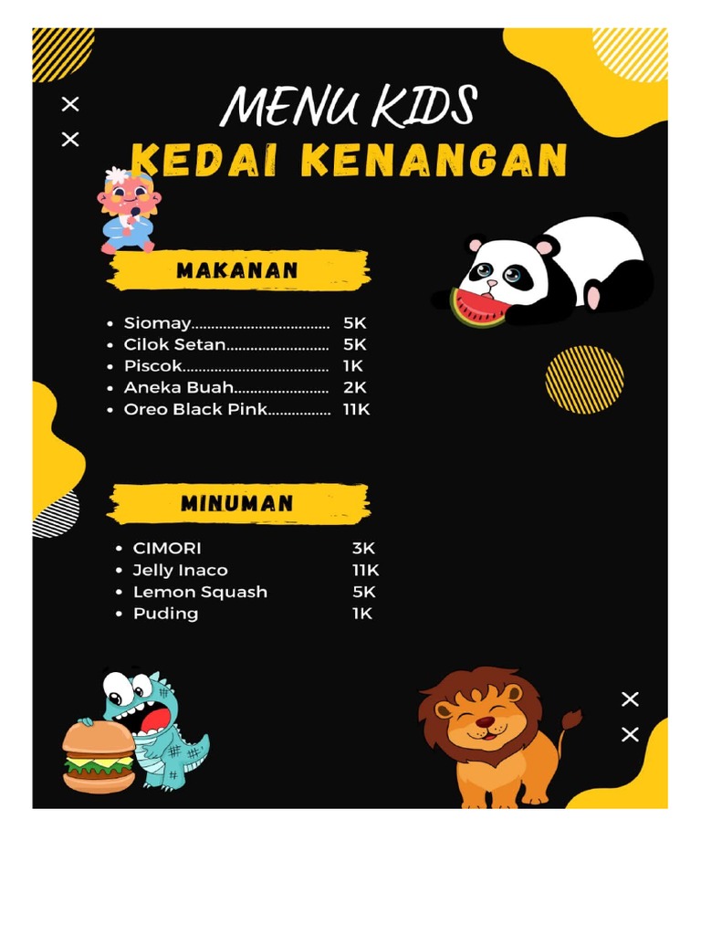 Menu Kids | PDF