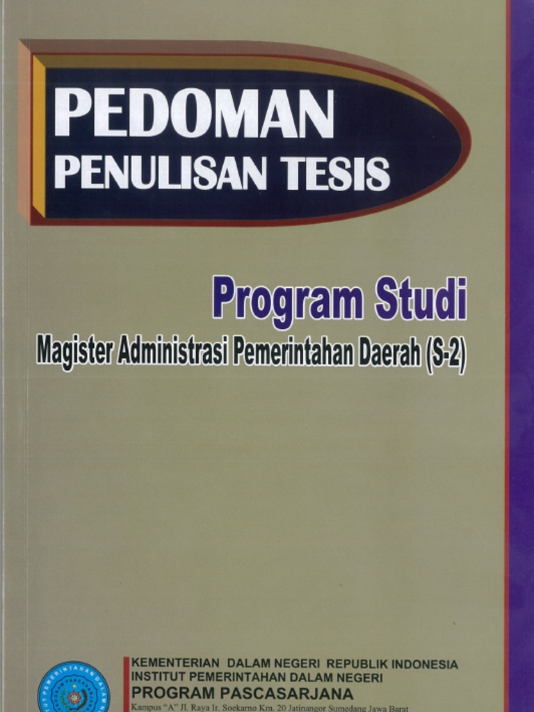 Panduan Tesis Komplit - 230302 - 154554 PDF | PDF