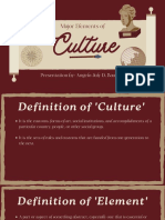 Major Elements of Culture Presentation PDF
