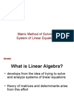 Linear Algebra - Matrix Method