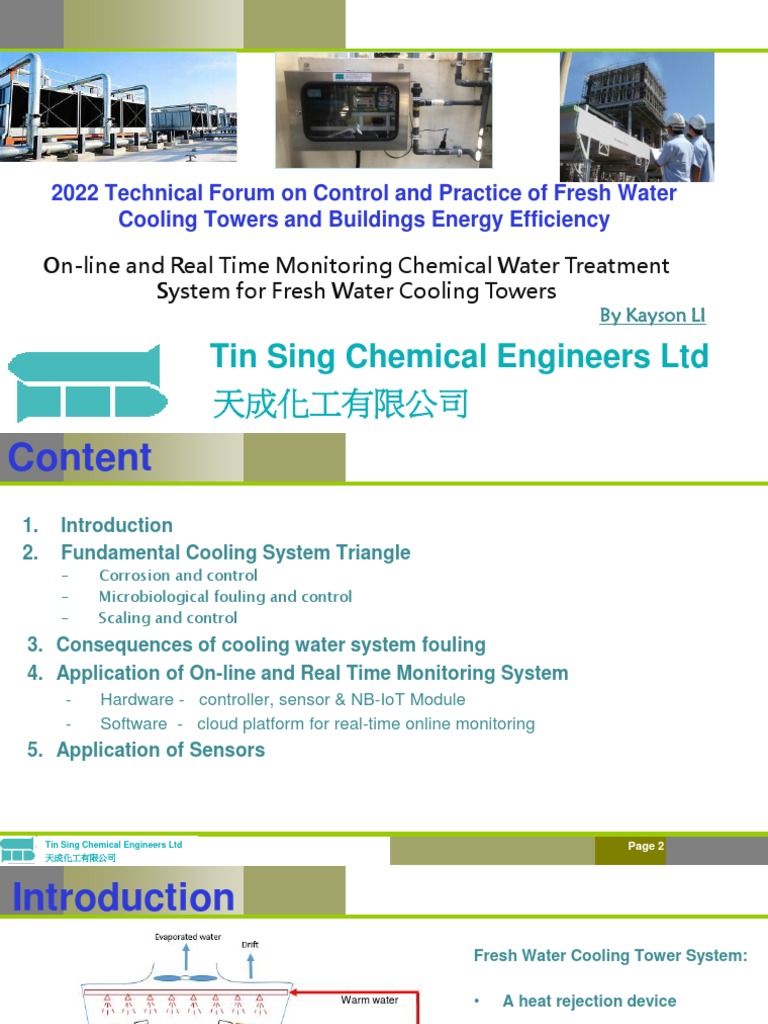 Real-Time Monitoring for Cooling Towers | PDF | Corrosion | Water Treatment