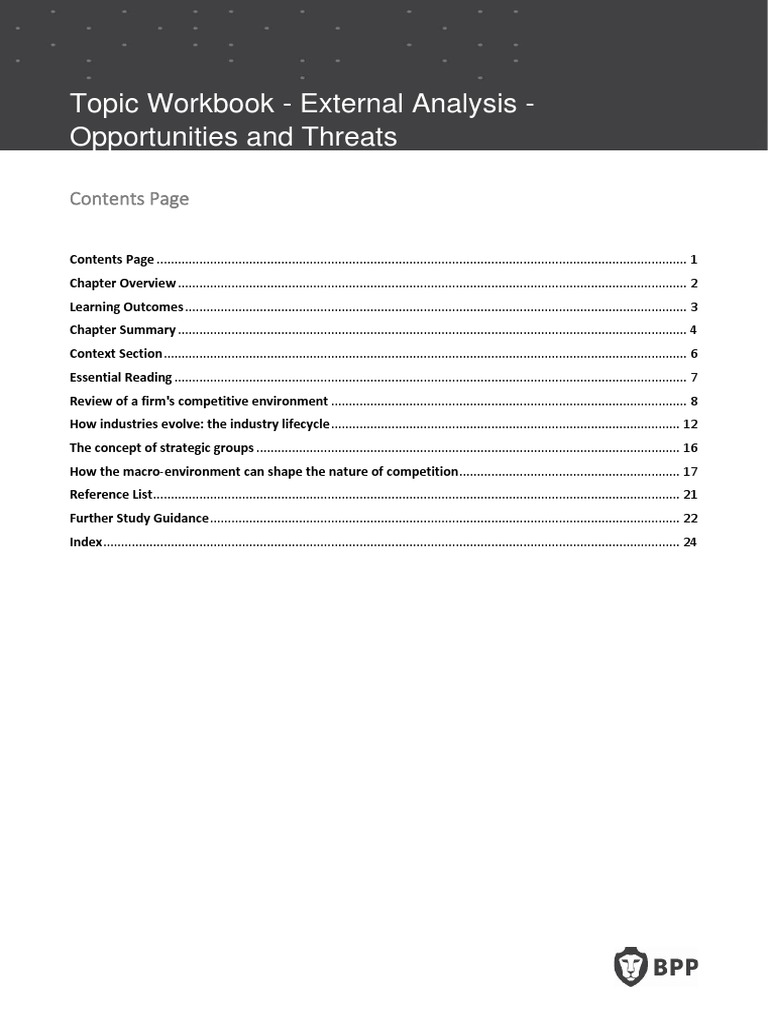External Analysis Frameworks Guide | PDF | Scenario Planning ...