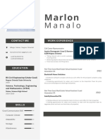 Minimalist CV Resume PDF