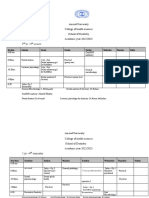 Timetable For Dentistry 2023 (Second Semester)