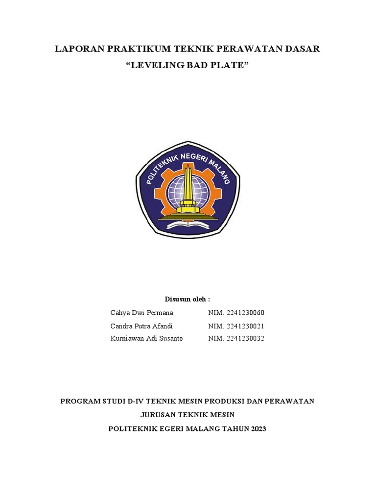 Leveling Bad Plate pada Mesin Produksi | PDF | Teknologi & Rekayasa