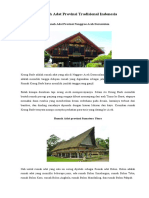 Rumah Adat Provinsi Tradisional Indonesia