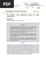 The Us China Trade Relationship During The Biden Adminsitration PDF