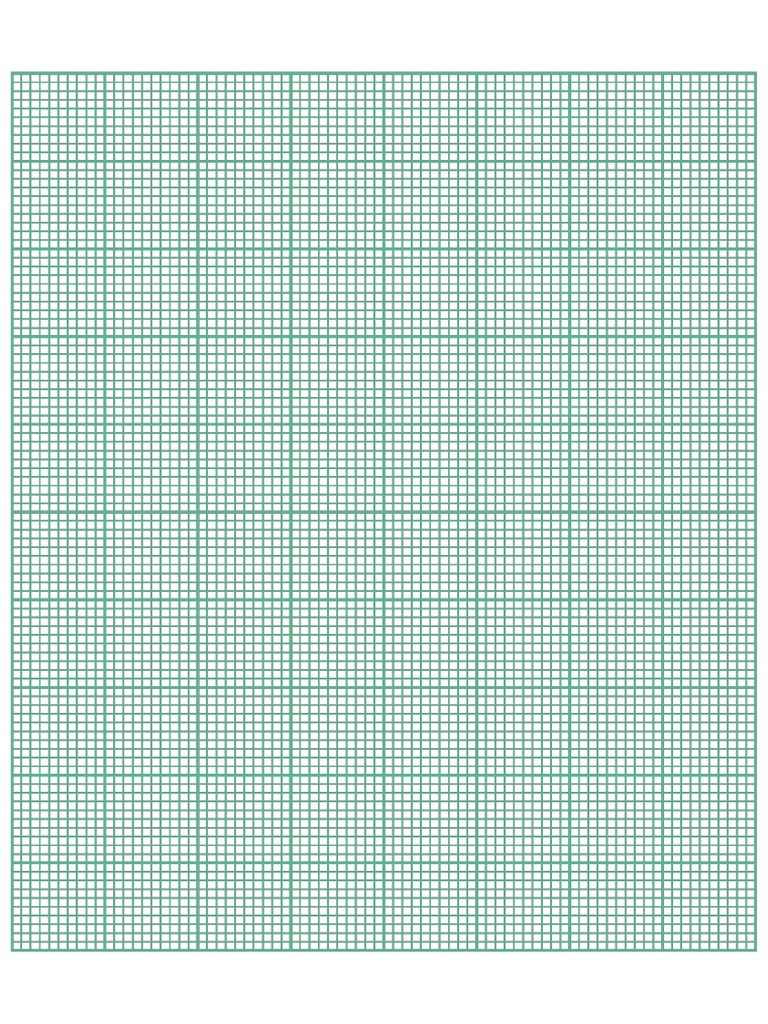 10 Squares Per Inch Green Graph Paper A4 | PDF