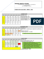 Calendário Letivo de 2023 - PPDT