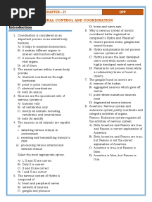 CH - 21 Neural Control and Coordination DPP XI 26