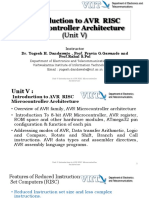 Unit-V-Introduction To AVR RISC PDF
