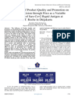 The Influence of Product Quality and Promotion On Purchase Decision Through Price As A Variable Mediation of Sars-Cov2 Rapid Antigen at PT. Roche in Dkijakarta