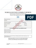 WCCS National Official Application Form Argentine 2023