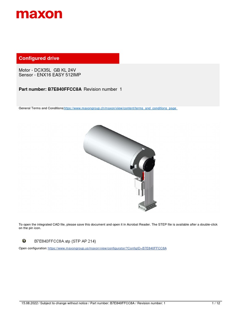 Maxon Config | PDF | Electric Motor | Physical Quantities